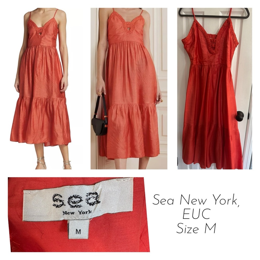 Sea New York Red Midi Dress